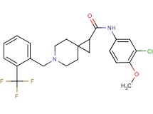N-(3-chloro-4-methoxyphenyl)-6-[2-(trifluoromethyl)benzyl]-6-azaspiro[2.5]octane-1-carboxamide