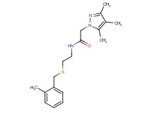 N-{2-[(2-methylbenzyl)thio]ethyl}-2-(3,4,5-trimethyl-1H-pyrazol-1-yl)acetamide