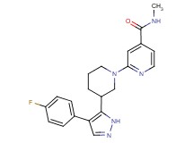 2-{3-[4-(4-fluorophenyl)-1H-pyrazol-5-yl]piperidin-1-yl}-N-methylisonicotinamide