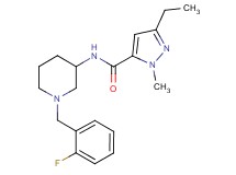 3-ethyl-N-[1-(2-fluorobenzyl)-3-piperidinyl]-1-methyl-1H-pyrazole-5-carboxamide
