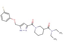 N,N-diethyl-1-({5-[(3-fluorophenoxy)methyl]-1H-pyrazol-3-yl}carbonyl)-3-piperidinecarboxamide