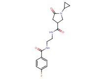1-cyclopropyl-N-{2-[(4-fluorobenzoyl)amino]ethyl}-5-oxo-3-pyrrolidinecarboxamide