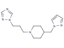 4-(1H-pyrazol-1-ylmethyl)-1-[3-(1H-1,2,4-triazol-1-yl)propyl]piperidine trifluoroacetate