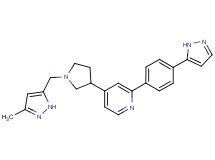 4-{1-[(3-methyl-1H-pyrazol-5-yl)methyl]pyrrolidin-3-yl}-2-[4-(1H-pyrazol-5-yl)phenyl]pyridine