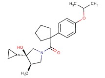 (3R*,4R*)-3-cyclopropyl-1-{[1-(4-isopropoxyphenyl)cyclopentyl]carbonyl}-4-methylpyrrolidin-3-ol