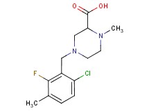 4-(6-chloro-2-fluoro-3-methylbenzyl)-1-methylpiperazine-2-carboxylic acid