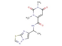 N-(1-imidazo[2,1-b][1,3,4]thiadiazol-6-ylethyl)-1,3-dimethyl-2,6-dioxo-1,2,3,6-tetrahydro-4-pyrimidinecarboxamide
