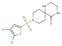 9-[(4,5-dichloro-2-thienyl)sulfonyl]-1,4,9-triazaspiro[5.5]undecan-5-one