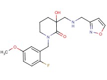 1-(2-fluoro-5-methoxybenzyl)-3-hydroxy-3-{[(isoxazol-3-ylmethyl)amino]methyl}piperidin-2-one