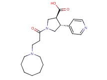 (3S*,4R*)-1-(3-azocan-1-ylpropanoyl)-4-pyridin-4-ylpyrrolidine-3-carboxylic acid