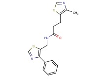 3-(4-methyl-1,3-thiazol-5-yl)-N-[(4-phenyl-1,3-thiazol-5-yl)methyl]propanamide