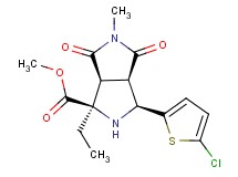 methyl (1R*,3S*,3aR*,6aS*)-3-(5-chloro-2-thienyl)-1-ethyl-5-methyl-4,6-dioxooctahydropyrrolo[3,4-c]pyrrole-1-carboxylate