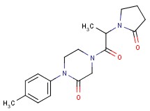 1-(4-methylphenyl)-4-[2-(2-oxo-1-pyrrolidinyl)propanoyl]-2-piperazinone