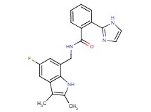 N-[(5-fluoro-2,3-dimethyl-1H-indol-7-yl)methyl]-2-(1H-imidazol-2-yl)benzamide