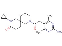 8-[(2-amino-4,6-dimethyl-5-pyrimidinyl)acetyl]-2-cyclopropyl-2,8-diazaspiro[5.5]undecan-3-one