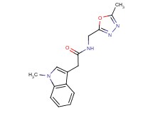 2-(1-methyl-1H-indol-3-yl)-N-[(5-methyl-1,3,4-oxadiazol-2-yl)methyl]acetamide
