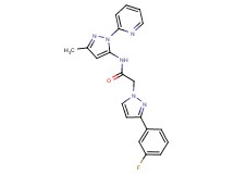 2-[3-(3-fluorophenyl)-1H-pyrazol-1-yl]-N-(3-methyl-1-pyridin-2-yl-1H-pyrazol-5-yl)acetamide