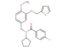 N-cyclopentyl-4-fluoro-N-[4-methoxy-3-(2-thienylmethoxy)benzyl]benzamide