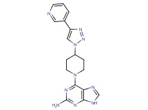 6-[4-(4-pyridin-3-yl-1H-1,2,3-triazol-1-yl)piperidin-1-yl]-9H-purin-2-amine