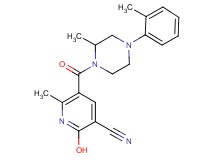 2-hydroxy-6-methyl-5-{[2-methyl-4-(2-methylphenyl)-1-piperazinyl]carbonyl}nicotinonitrile