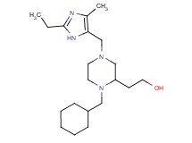 2-{1-(cyclohexylmethyl)-4-[(2-ethyl-4-methyl-1H-imidazol-5-yl)methyl]-2-piperazinyl}ethanol