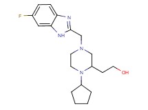 2-{1-cyclopentyl-4-[(6-fluoro-1H-benzimidazol-2-yl)methyl]-2-piperazinyl}ethanol
