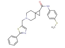 N-[4-(methylthio)phenyl]-6-[(2-phenyl-1,3-thiazol-5-yl)methyl]-6-azaspiro[2.5]octane-1-carboxamide
