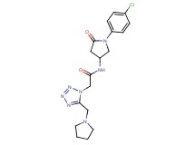 N-[1-(4-chlorophenyl)-5-oxopyrrolidin-3-yl]-2-[5-(pyrrolidin-1-ylmethyl)-1H-tetrazol-1-yl]acetamide