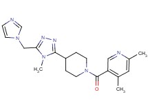 5-({4-[5-(1H-imidazol-1-ylmethyl)-4-methyl-4H-1,2,4-triazol-3-yl]piperidin-1-yl}carbonyl)-2,4-dimethylpyridine