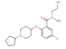 5-chloro-2-[(1-cyclopentylpiperidin-4-yl)oxy]-N-(2-hydroxyethyl)-N-methylbenzamide
