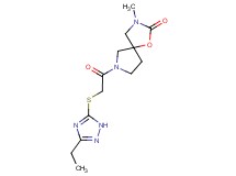 7-{[(3-ethyl-1H-1,2,4-triazol-5-yl)thio]acetyl}-3-methyl-1-oxa-3,7-diazaspiro[4.4]nonan-2-one