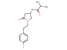 N-{1-[2-(4-fluorophenyl)ethyl]-5-oxo-3-pyrrolidinyl}-2-methylpropanamide