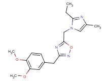 3-(3,4-dimethoxybenzyl)-5-[(2-ethyl-4-methyl-1H-imidazol-1-yl)methyl]-1,2,4-oxadiazole