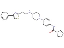 N-[4-(4-{[2-(4-phenyl-1,3-thiazol-2-yl)ethyl]amino}-1-piperidinyl)phenyl]cyclopentanecarboxamide