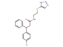 3-(4-chlorophenyl)-3-phenyl-N-[2-(1H-1,2,3-triazol-5-ylthio)ethyl]propanamide