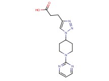 3-{1-[1-(2-pyrimidinyl)-4-piperidinyl]-1H-1,2,3-triazol-4-yl}propanoic acid trifluoroacetate