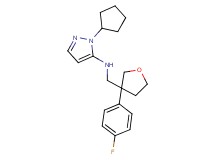 1-cyclopentyl-N-{[3-(4-fluorophenyl)tetrahydro-3-furanyl]methyl}-1H-pyrazol-5-amine