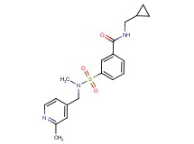 N-(cyclopropylmethyl)-3-({methyl[(2-methylpyridin-4-yl)methyl]amino}sulfonyl)benzamide