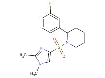 1-[(1,2-dimethyl-1H-imidazol-4-yl)sulfonyl]-2-(3-fluorophenyl)piperidine