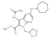 methyl 3-(acetylamino)-5-(cycloheptylamino)-1-(tetrahydro-2-furanylmethyl)-1H-pyrrolo[2,3-b]pyridine-2-carboxylate