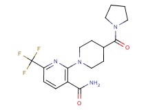 2-[4-(1-pyrrolidinylcarbonyl)-1-piperidinyl]-6-(trifluoromethyl)nicotinamide