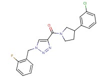 4-{[3-(3-chlorophenyl)-1-pyrrolidinyl]carbonyl}-1-(2-fluorobenzyl)-1H-1,2,3-triazole