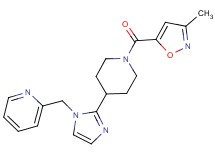 2-[(2-{1-[(3-methylisoxazol-5-yl)carbonyl]piperidin-4-yl}-1H-imidazol-1-yl)methyl]pyridine