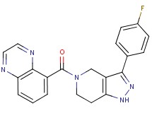 5-{[3-(4-fluorophenyl)-1,4,6,7-tetrahydro-5H-pyrazolo[4,3-c]pyridin-5-yl]carbonyl}quinoxaline