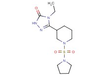 4-ethyl-5-[1-(pyrrolidin-1-ylsulfonyl)piperidin-3-yl]-2,4-dihydro-3H-1,2,4-triazol-3-one