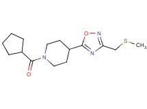 1-(cyclopentylcarbonyl)-4-{3-[(methylthio)methyl]-1,2,4-oxadiazol-5-yl}piperidine