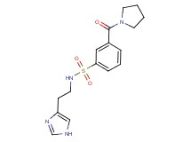 N-[2-(1H-imidazol-4-yl)ethyl]-3-(pyrrolidin-1-ylcarbonyl)benzenesulfonamide