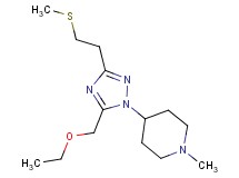 4-{5-(ethoxymethyl)-3-[2-(methylthio)ethyl]-1H-1,2,4-triazol-1-yl}-1-methylpiperidine