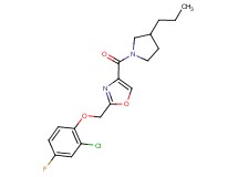 2-[(2-chloro-4-fluorophenoxy)methyl]-4-[(3-propylpyrrolidin-1-yl)carbonyl]-1,3-oxazole