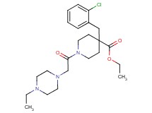 ethyl 4-(2-chlorobenzyl)-1-[(4-ethyl-1-piperazinyl)acetyl]-4-piperidinecarboxylate